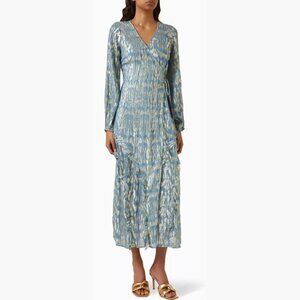 Never Fully Dressed Blue Lottie Wrap Dress - SZ 6 - NWT
